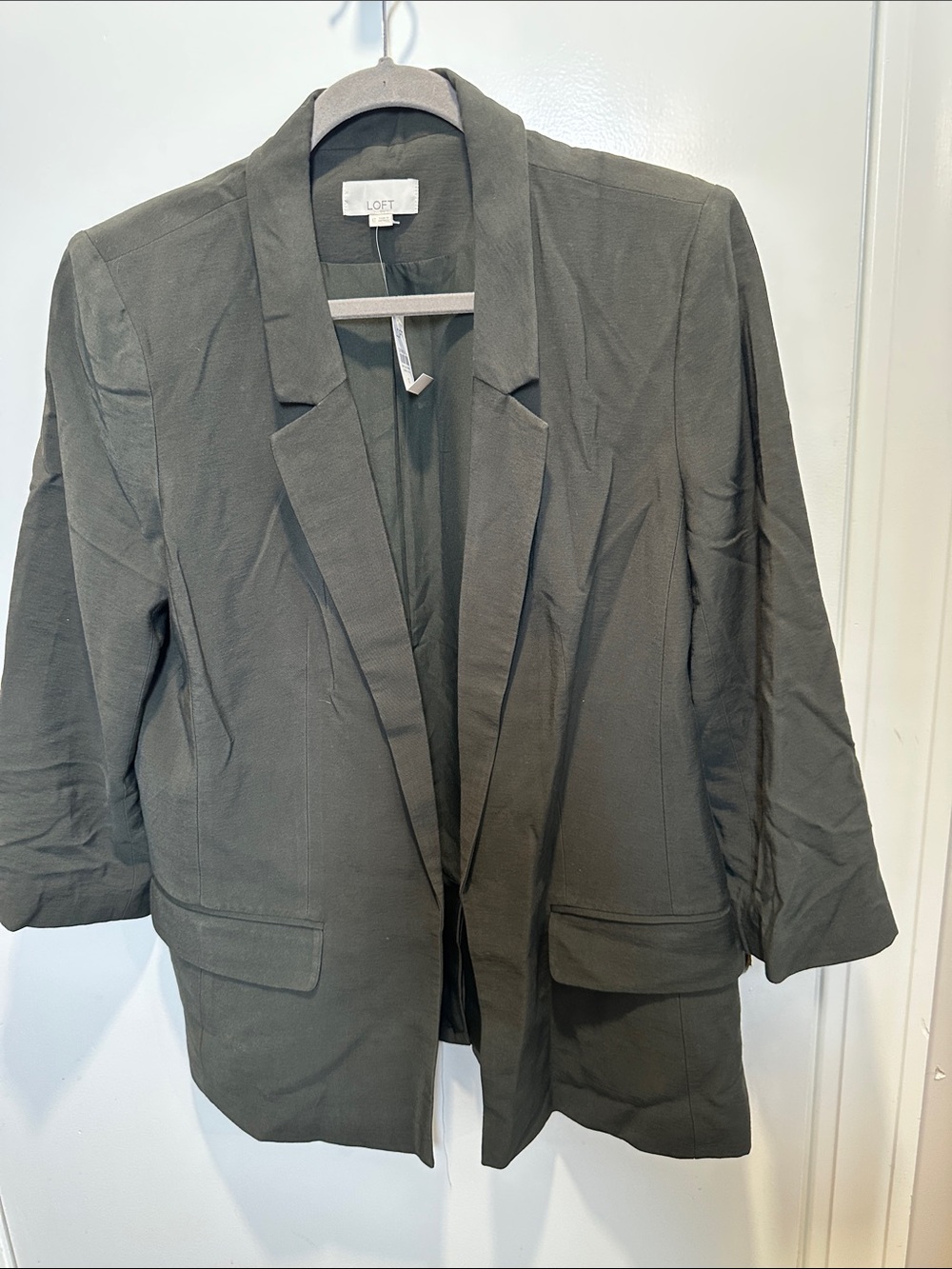 LOFT Olive Green Open-Front Women's Blazer (57)